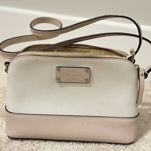 Katw Spade white crossbody purse